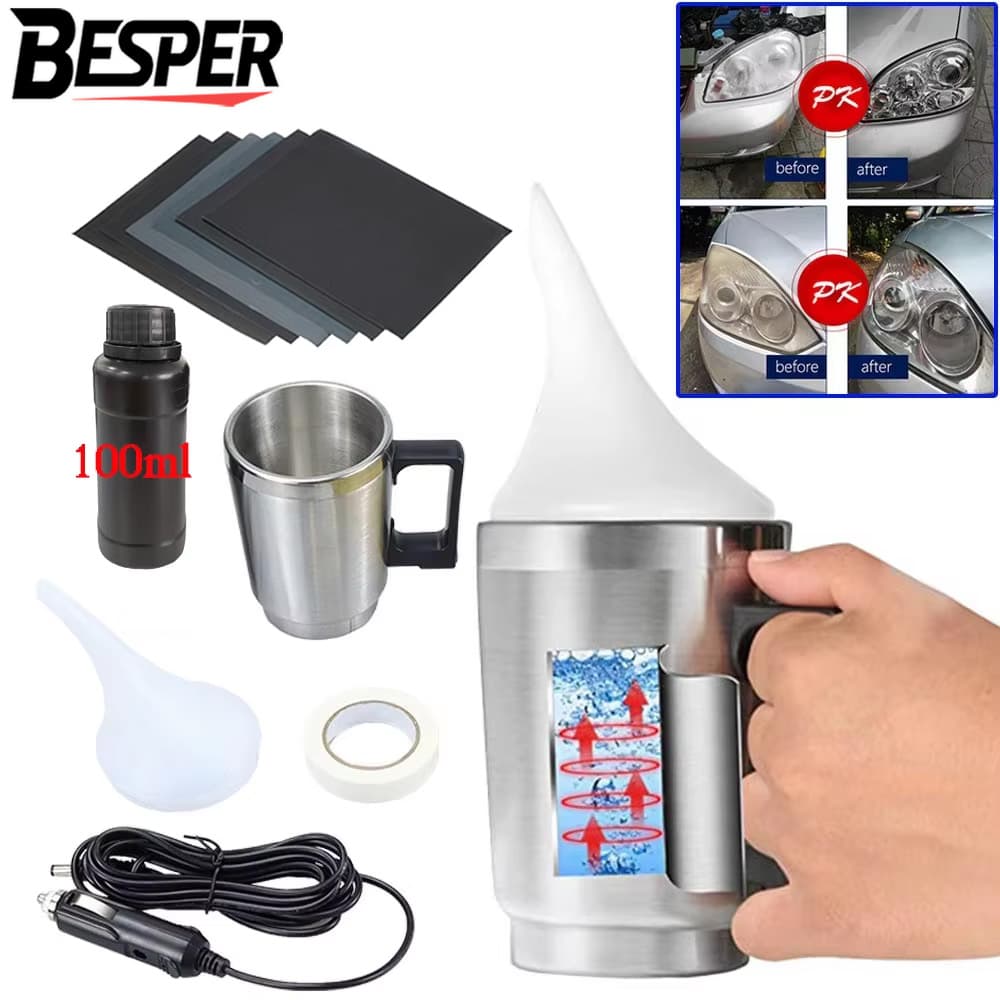 100ML Car Headlight Polishing Kit Headlight Restoration Liquid Polymer Headlamp Renovation