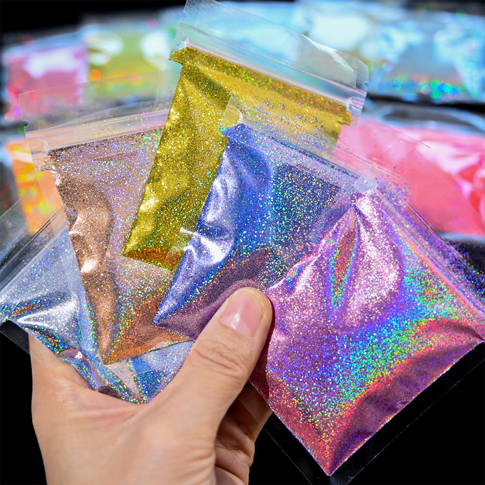 10g/bag Rubbing Nail Powder Holographic Extra Fine