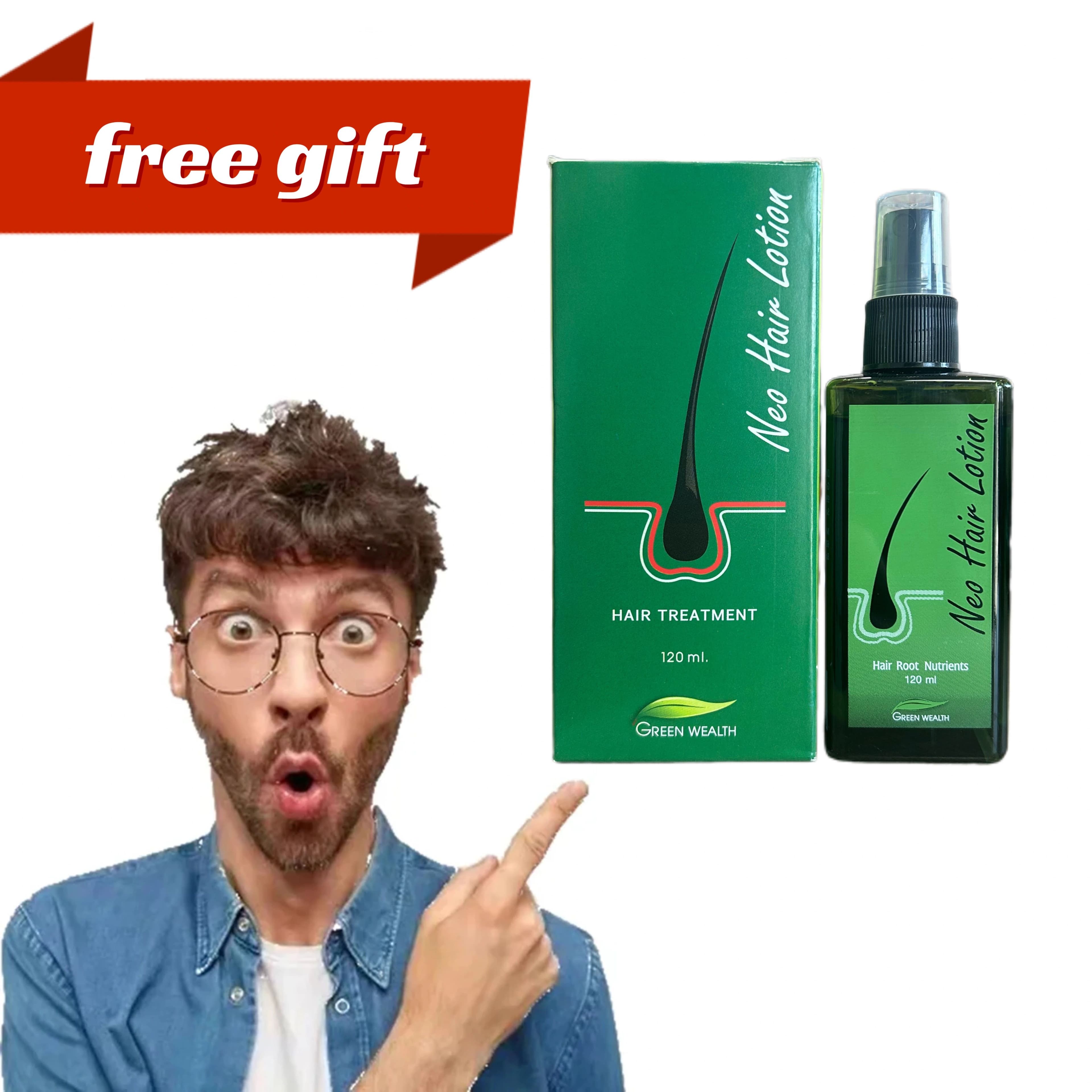 120ml Neo Hair Lotion Hair Root HAIR BEARD SIDEBURNS LONGER Herbs 100% Original Thailand F