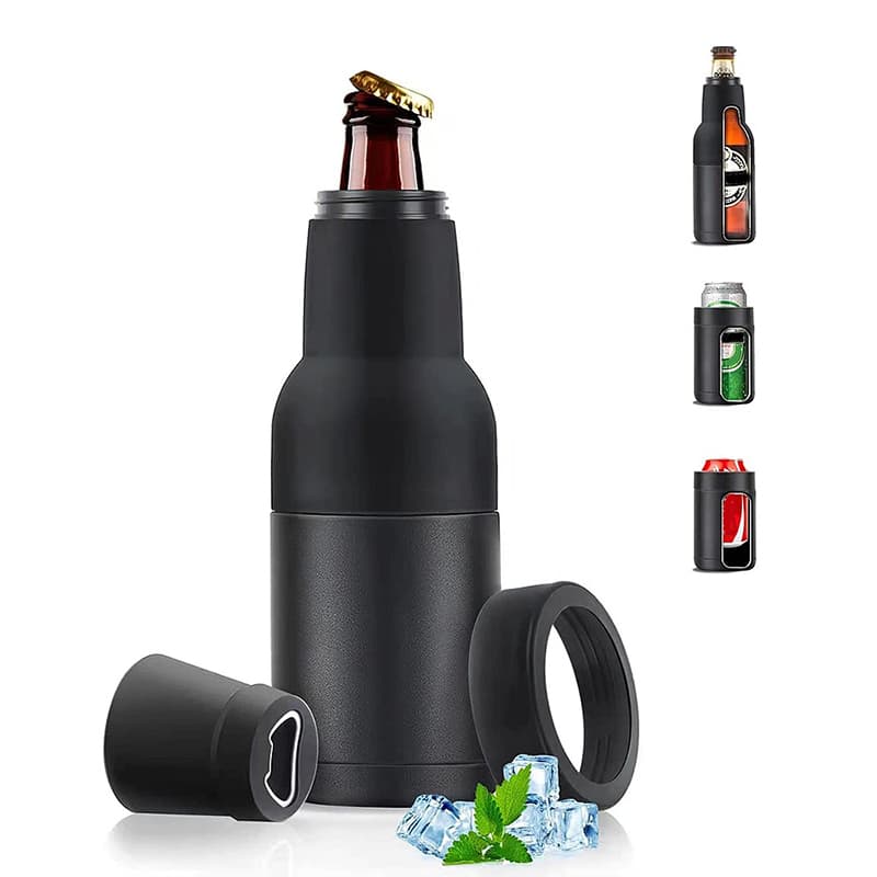 12oz Stainless Steel Beer Cold Storage Tank with Opener Double Wall Vacuum Insulated Therm