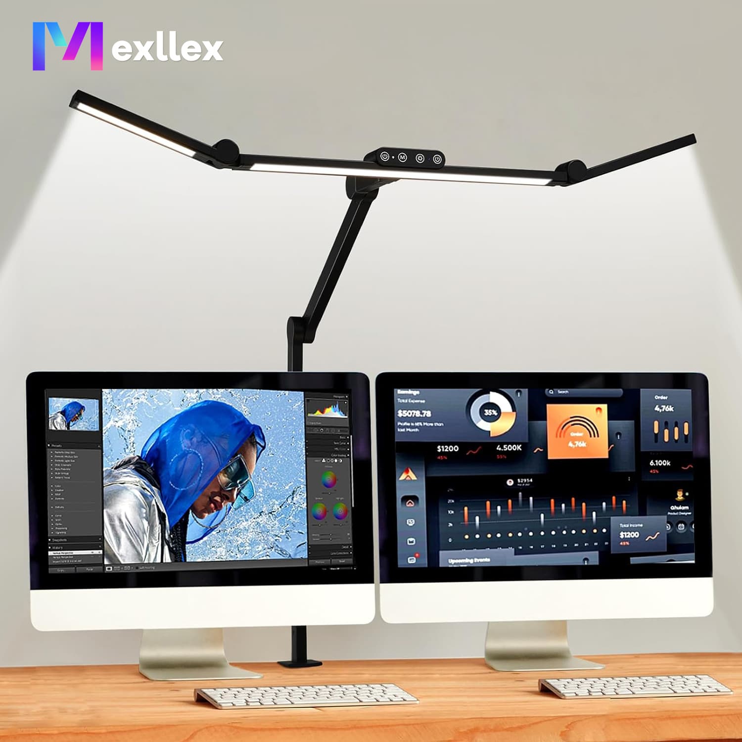 28.2" Large Transformable LED Desk Lamp with