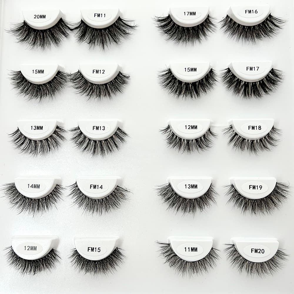 3D Mink Lashes Transparent Band False Eyelashes