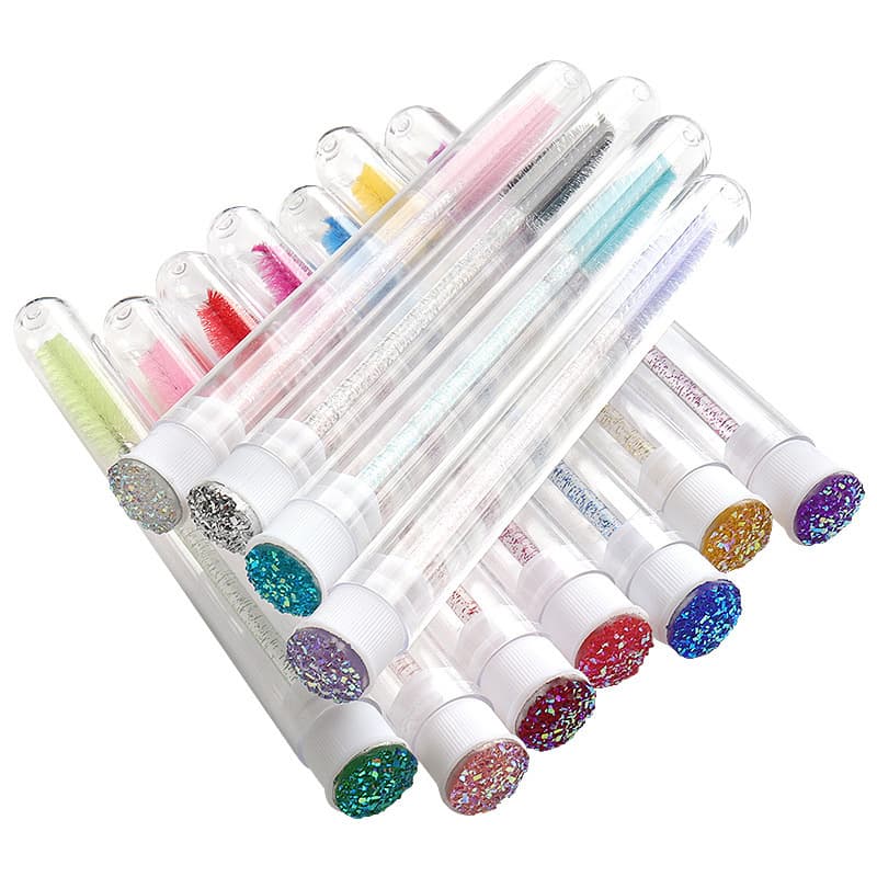50pcs EyeLash Brushes Reusable Eyelashes Brush Tube