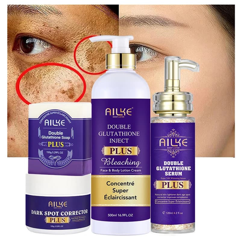 AILKE Glutathione Lighten Body Lotion, Moisturizing, Hydration, Even Skin tone, Improve Da