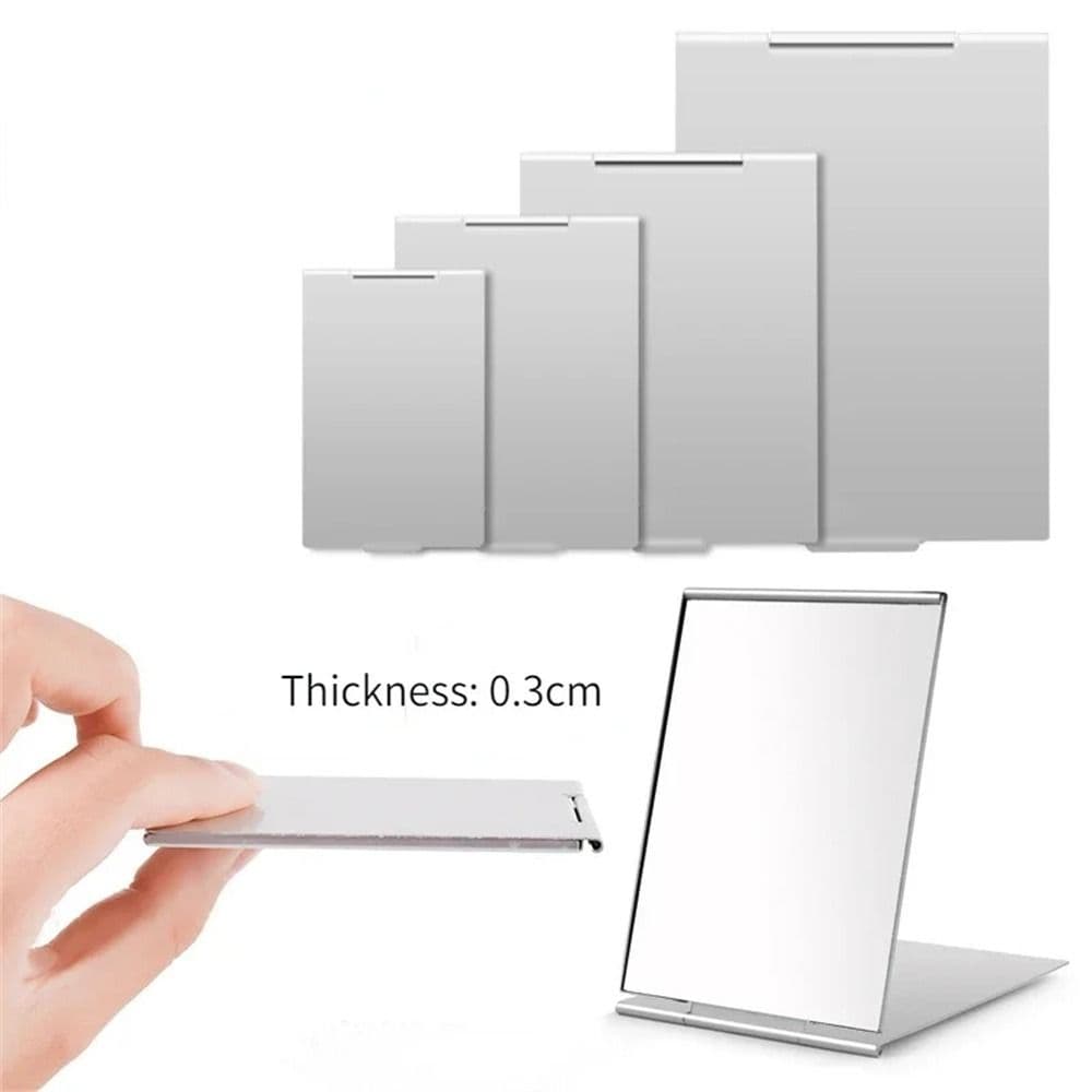 Aluminum Folding Mirror Pocket Mini Portable Makeup