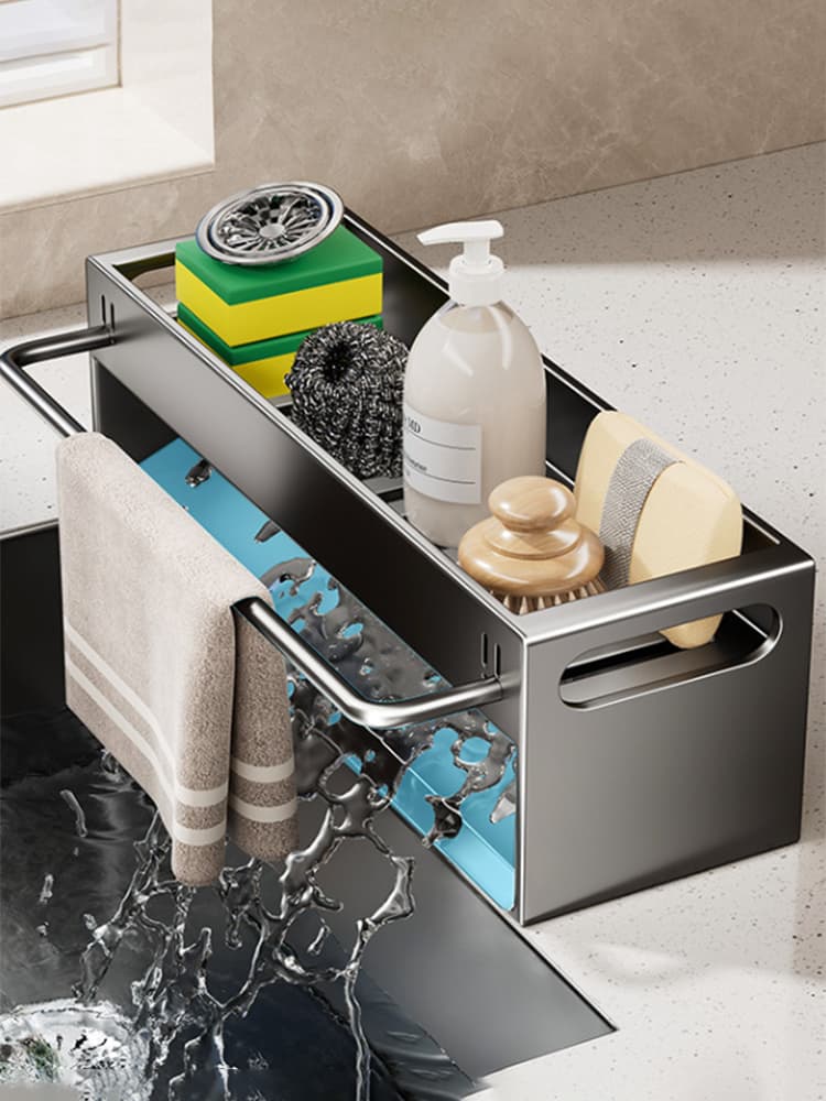 Extra Large Carbon Steel Sink Caddy Kitchen