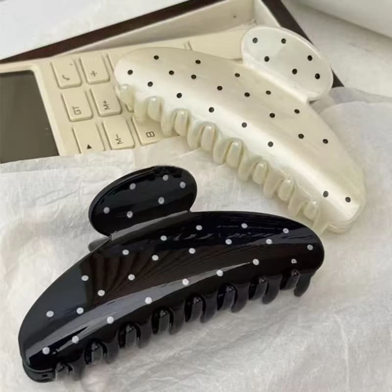 1PC Polka Dot Hair Grip Clip Exquisite Daily Styling Firm Hold for Various Hairstyles All 