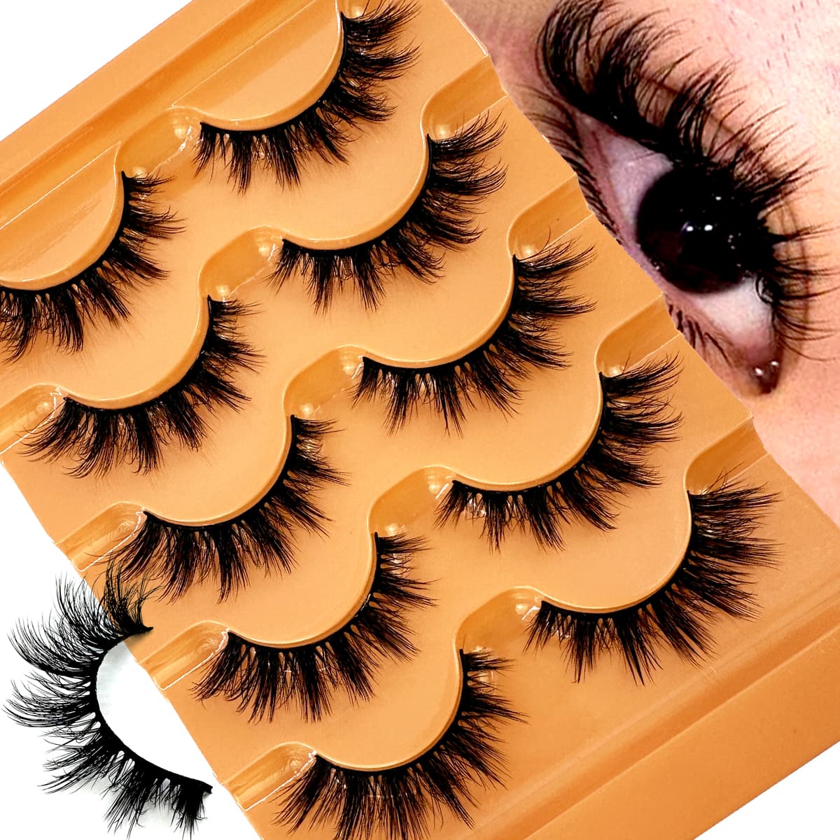 New Cat Eye Lashes 5D Fluffy Faux