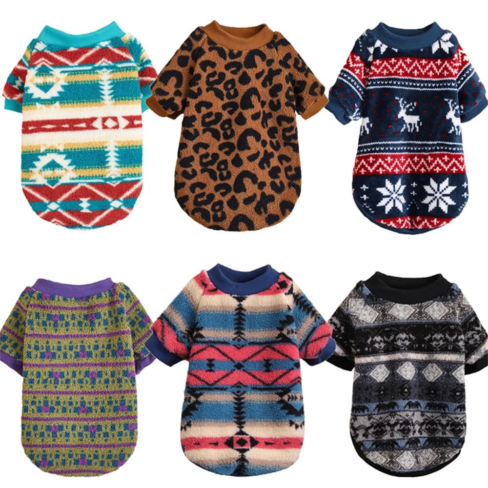 Plush Cat Dog Hoodies Thicken Pet Sweaters