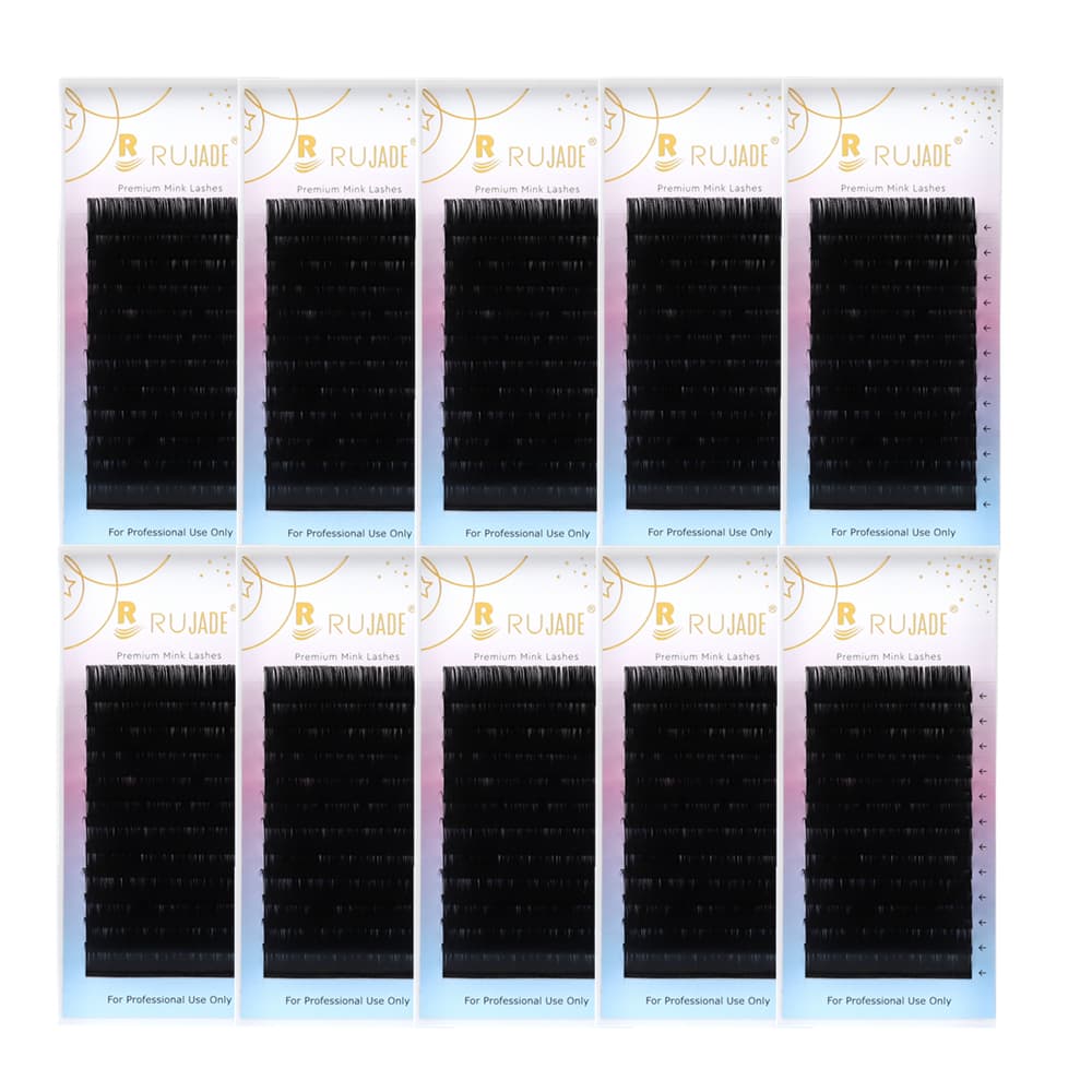 RUJADE 10 Trays/lot Wholesale Individual False Eyelashes