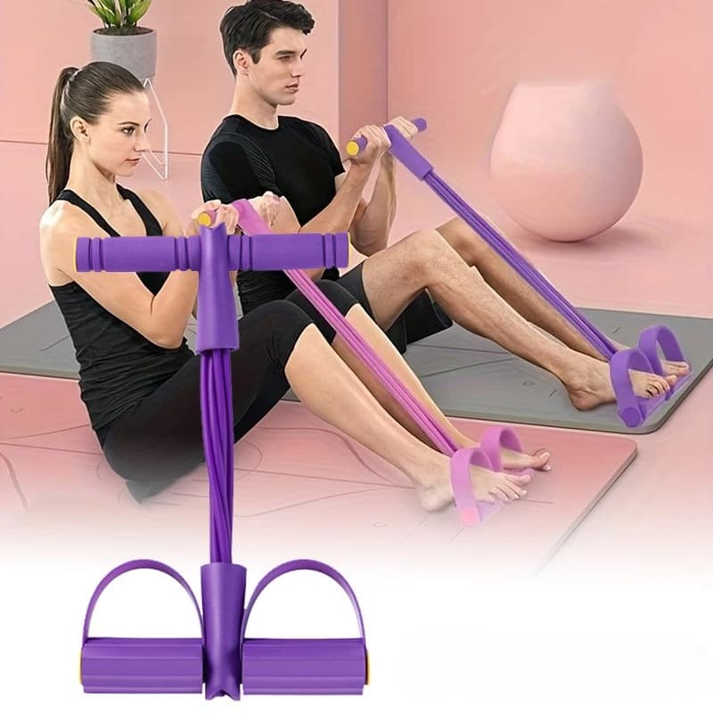 4-Level Resistance Band Tensioner with Non-Slip Handles